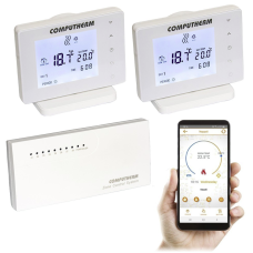 Бездротовий сенсорний багатозонний Wi-Fi терморегулятор Computherm E400RF