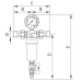 Фильтр самоотчистной с манометром KOER KR.1250 1/2"