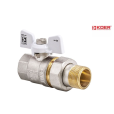 Кран з американкою прямий KOER WHITE KR.227.W - 1/2" 