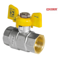 Кран шаровой KOER YELLOW KR.217.G - 1/2" ГГБ ГАЗ