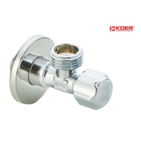 Кран приладовий кутовий KOER KR.510 - 1/2*3/4"