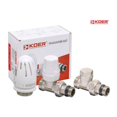 Комплект для подключения радиатора KOER SET-15 - 1/2"*3/4" НН (прямой) 