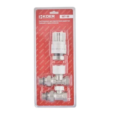 Комплект для підключення радіатора KOER SET-30 - 1/2" прямий