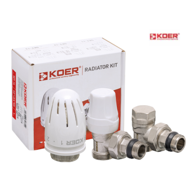 Комплект для підключення радіатора KOER SET-14 - 1/2"*3/4" ЗЗ (кутовий)