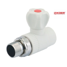 Кран PPR радиаторный прямой KOER D25*3/4 (KP0205)