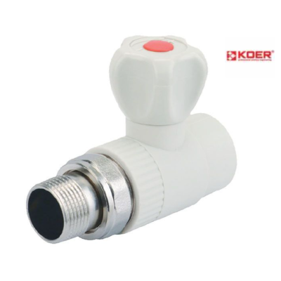Кран PPR радиаторный прямой KOER D25*3/4 (KP0205)