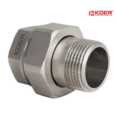 Американка KOER KR.341 прямая - 1/2" (никель)