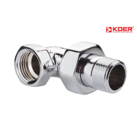 Американка KOER KR.342.CHR угловая - 3/4" (хром)