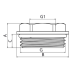 Футорка з ущільнювальним кільцем KOER KF.F0820-R - 1*3/4" (нікель)