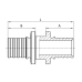 Муфта соеденительная равноходная KOER KA.C25 - 25 (3.5 мм) 