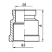 Муфта редукційна KOER KF.C1012.CHR - 1 1/4*1" (хром)