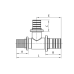 Тройник равнопроходной KOER KA.T16 - 16*16*16