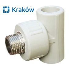 Тройник резьба наружная Krakow D20*1/2 (латунь)