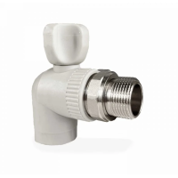 Кран PPR радіаторний кутовий Reiger D25*3/4" 