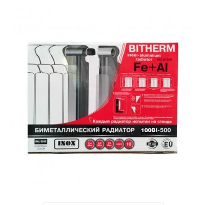 Біметалевий радіатор BITHERM 100 Bimetal-500L UNO (BT0557)