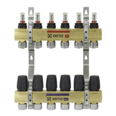 Коллекторный блок с расходомерами Raftec GOLD 1" 6 WAYS (LCR-1.6)