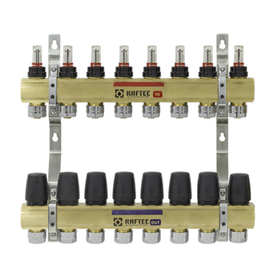Коллекторный блок с расходомерами Raftec GOLD 1" 8 WAYS (LCR-1.8)