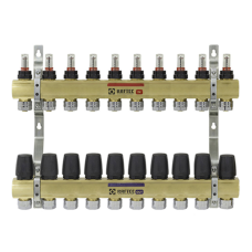 Коллекторный блок с расходомерами Raftec GOLD 1" 10 WAYS (LCR-1.10)
