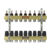 Коллекторный блок с расходомерами Raftec GOLD 1" 9 WAYS (LCR-1.9)
