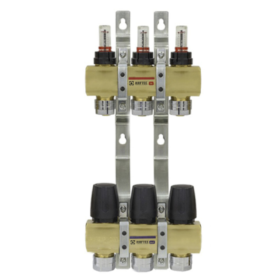 Коллекторный блок с расходомерами Raftec GOLD 1" 3 WAYS (LCR-1.3)