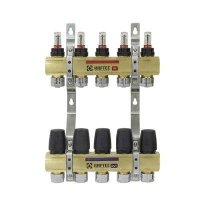 Коллекторный блок с расходомерами Raftec GOLD 1" 5 WAYS (LCR-1.5)