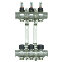 Коллекторный блок с расходомерами Raftec STEEL 1" 3 WAYS (RC03-03)