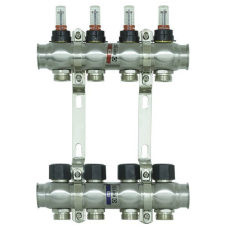 Коллекторный блок с расходомерами Raftec STEEL 1"4 WAYS (RC03-04)