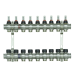 Коллекторный блок с расходомерами Raftec STEEL 1"9 WAYS (RC03-09)