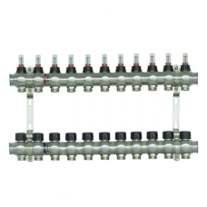 Коллекторный блок с расходомерами Raftec STEEL 1"12 WAYS (RC03-12)