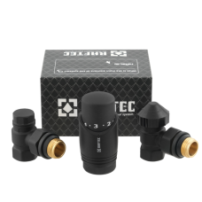 Комплект для підключення радіатора Raftec BLACK DKTU11-B - 1/2" ВН (кутовий)