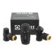 Комплект для підключення радіатора Raftec BLACK DKTU11-B - 1/2" ВН (кутовий)