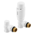 Комплект для підключення радіатора Raftec WHITE DKTU11-W - 1/2" ВН (кутовий)