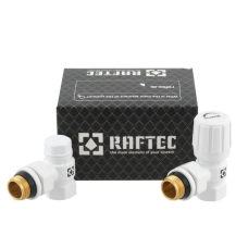Комплект запірних клапанів Raftec WHITE DKU11-W - 1/2" ВН (кутовий)
