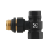 Кран радіаторний кутовий Raftec BLACK 1/2" обратка (DNRK11-B)