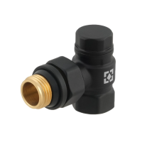 Кран радіаторний кутовий Raftec BLACK 1/2" обратка (DNRK11-B)