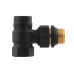 Кран радіаторний кутовий Raftec BLACK 1/2" обратка (DNRK11-B)