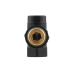 Кран радіаторний кутовий Raftec BLACK 1/2" обратка (DNRK11-B)