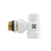 Кран радіаторний кутовий Raftec WHITE 1/2" обратка (DNRK11-W)