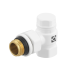 Кран радіаторний кутовий Raftec WHITE 1/2" обратка (DNRK11-W)