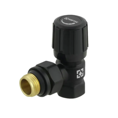 Кран радиаторный угловой Raftec BLACK 1/2" подача (DVRK11-B)