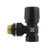 Кран радиаторный угловой Raftec BLACK 1/2" подача (DVRK11-B)