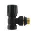 Кран радиаторный угловой Raftec BLACK 1/2" подача (DVRK11-B)