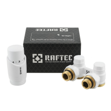 Термокомплект нижнего подключения Raftec WHITE 1/2" (DAHU11-W) угловой