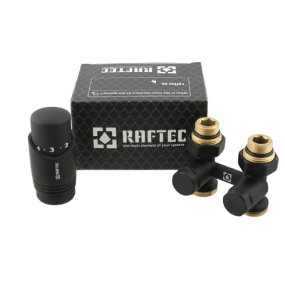 Термокомплект нижнего подключения Raftec BLACK 1/2" (DSHU11-B) прямой