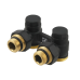 Узел нижнего подключения радиатора Raftec BLACK 1/2"*3/4" (HRKА11-B) угловой