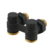 Узел нижнего подключения радиатора Raftec BLACK 1/2"*3/4" (HRKА11-B) угловой