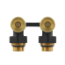 Узел нижнего подключения радиатора Raftec BLACK 1/2"*3/4" (HRKА11-B) угловой