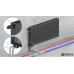 Узел нижнего подключения радиатора Raftec BLACK 1/2"*3/4" (HRKА11-B) угловой