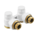 Узел нижнего подключения радиатора Raftec WHITE 1/2"*3/4" (HRKА11-W) угловой