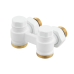 Узел нижнего подключения радиатора Raftec WHITE 1/2"*3/4" (HRKА11-W) угловой